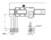 Digital Universal Caliper with exchangeable tips