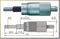 PrÃÂ¤z. Einbau-Messschrauben mit 8 mm Messspindel nach DIN 863