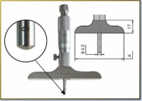 Depth Micrometer with spherical measuring Face